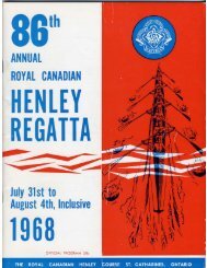 1968 - the Royal Canadian Henley Regatta Databases