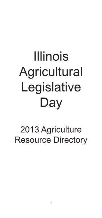 Download the Complete Directory - Illinois Department of Agriculture