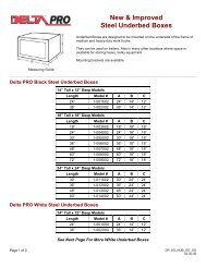 New Delta PRO Steel Underbed Boxes Specs