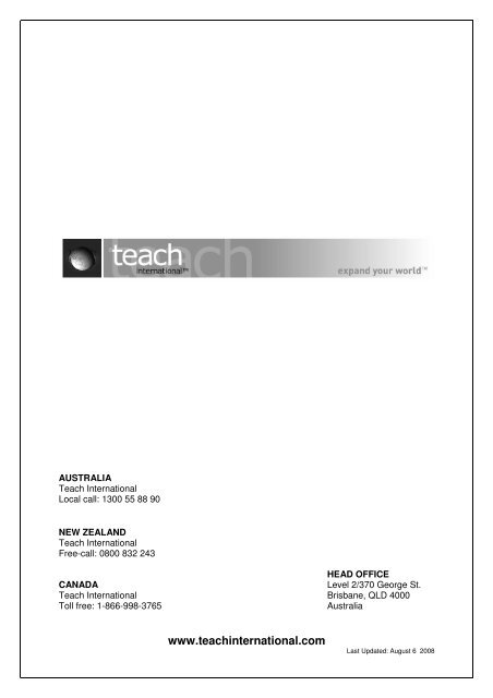 TESOL Manual - Teach International