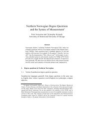 Northern Norwegian Degree Questions and the Syntax of ...