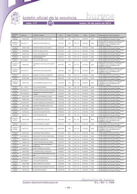 Anuncio 201304920 - BoletÃ­n Oficial de la Provincia de Burgos