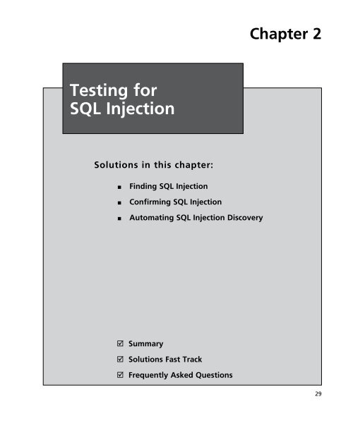 SQL Injection Attacks and Defense - 2009