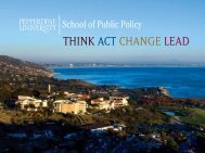 think act change lead - Pepperdine University School of Public Policy