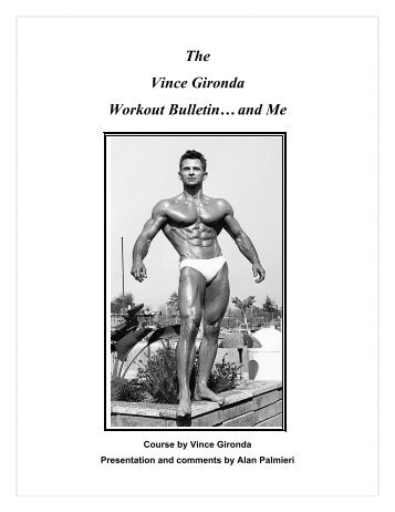 The Vince Gironda Workout Bulletinâ¦and Me