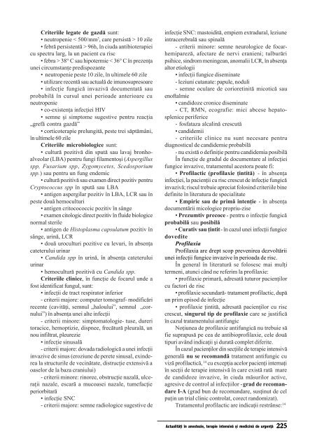 Algoritm de diagnostic si tratament in infectiile fungice in