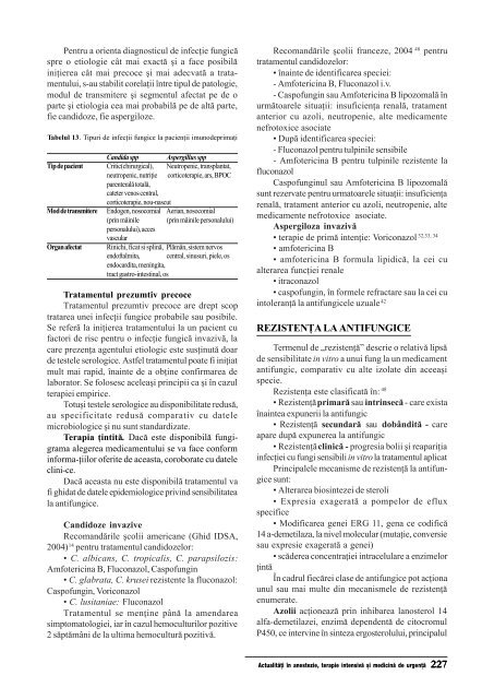 Algoritm de diagnostic si tratament in infectiile fungice in