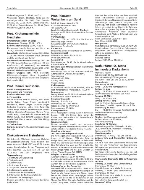 Amtsblatt - Verbandsgemeinde Freinsheim