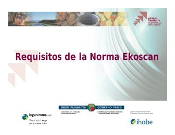 Requisitos de la Norma Ekoscan - Ihobe