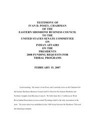 testimony of ivan d. posey, chairman of the eastern shoshone