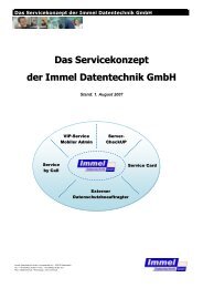 Das Servicekonzept der Immel Datentechnik GmbH