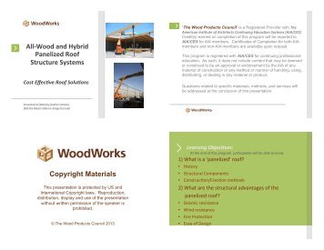 All-Wood and Hybrid Panelized Roof Systems - WoodWorks