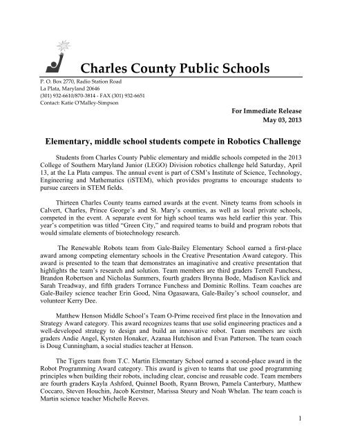 Download - Charles County Public Schools