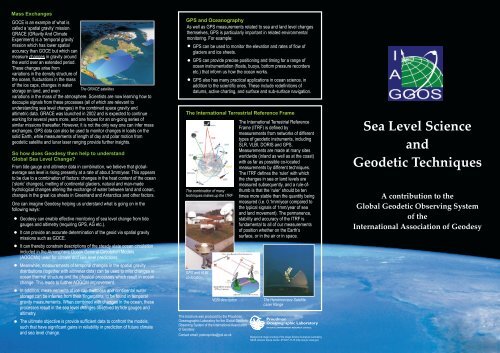 A brochure describing the Sea Level Science and Geodetic ...