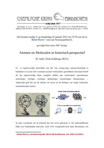 Atomen en Moleculen in historisch perspectief - KNCV