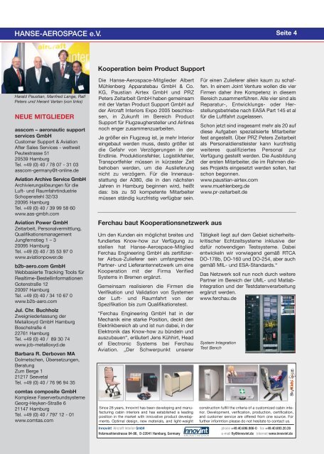 Hanse-Aerospace Bulletin 02-2005 - HANSE AEROSPACE e.V