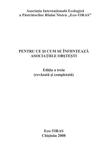 PENTRU CE ŞI CUM SE ÎNFIINŢEAZĂ ASOCIAŢIILE ... - Eco - Tiras