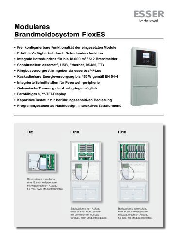 Produktinformation Novar Modulares Brandmeldesystem FlexES