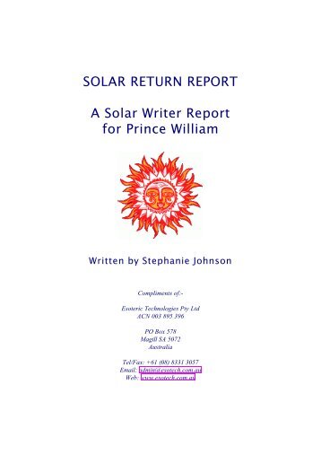 Solar Writer - Solar Returns - Esoteric Technologies