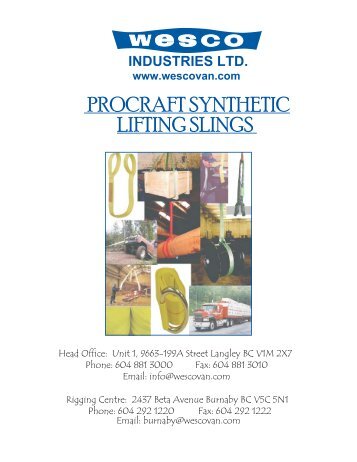 Synthetic Lifting Slings - Wesco Industries Ltd.