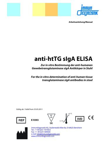 Arbeitsanleitung/Manual anti-htTG sIgA - bei Immundiagnostik