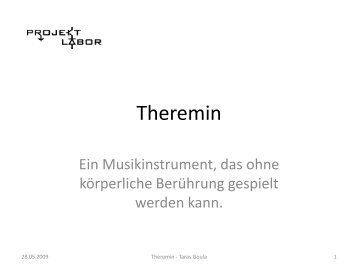 Theremin - Projektlabor