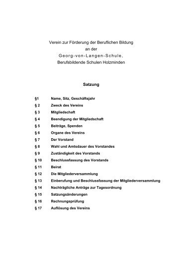 Satzung - BBS-Holzminden