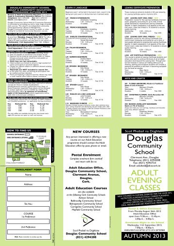 Adult Education Courses - Douglas Community School