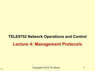 Lecture 4: Management Protocols - EE&T Lecture Notes