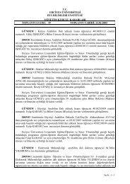 22-02-2005 tarih ve 07 nolu YKK - Fen Bilimleri Enstitüsü - Erciyes ...