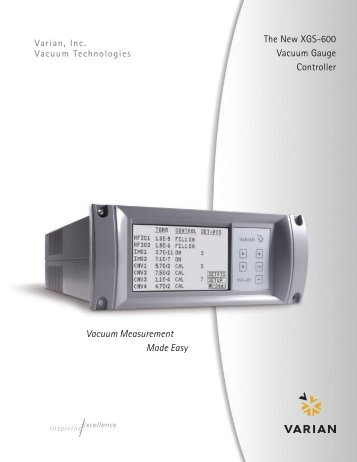 The New XGS-600 Vacuum Gauge Controller Vacuum ...