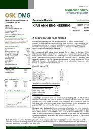 Corporate Update - Kian Ann Engineering Pte Ltd