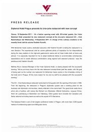 PRESS RELEASE - Vienna International Hotels & Resorts