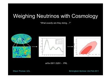 What is Cosmology? - Elementary Particle Physics Group