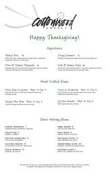 Happy Thanksgiving! - Cottonwood Grille