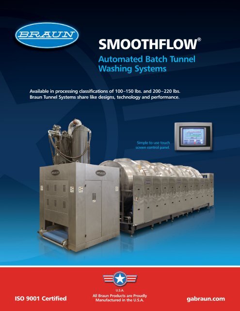 SmoothFlow Batch Tunnel Washers - GA Braun, Inc.