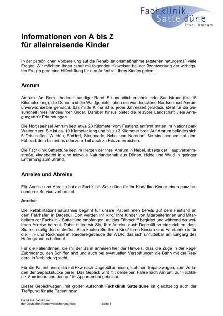 Informationen Von A Bis Z Fur Alleinreisende Kinder Amrum