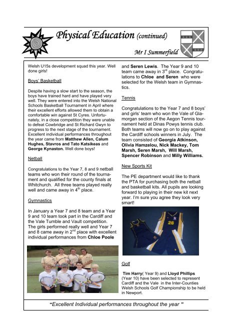 to download a copy of the Newsletter - Stanwell School