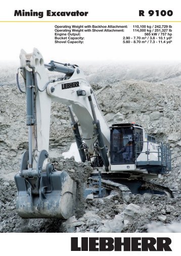 R 9100 Mining Excavator