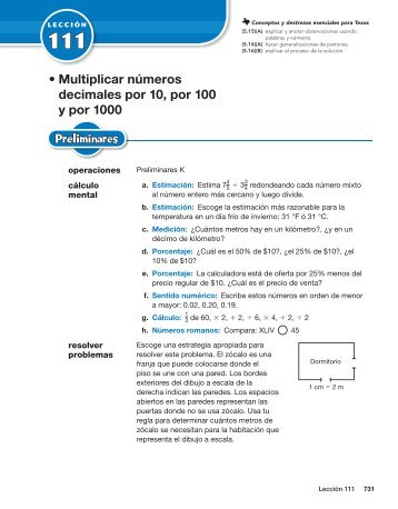 â¢ Multiplicar nÃºmeros decimales por 10, por 100 y ... - Sharyland ISD