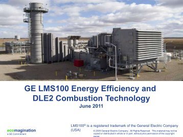 GE LMS100 Energy Efficiency and DLE2 Combustion ... - ICCI