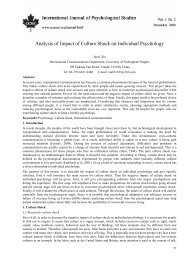 Analysis of Impact of Culture Shock on Individual Psychology