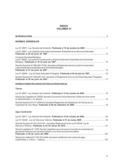 Compendio de la legislación ambiental peruana - CDAM - Ministerio ...