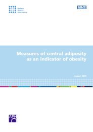 Measures of central adiposity as an indicator of obesity - National ...