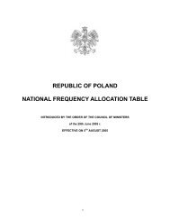 republic of poland national frequency allocation table - Cept