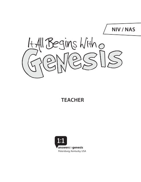 It All Begins With - Answers in Genesis