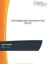 Users Guide - Benchmarks - Center for Internet Security