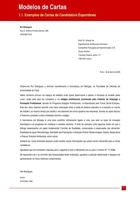 Carta De Apresentação Para Hipermercados