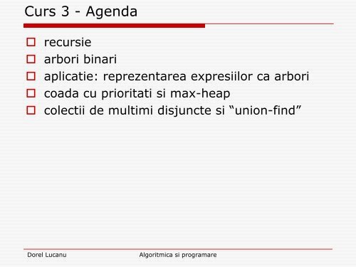 Curs 3 - Agenda - Profs.info.uaic.ro