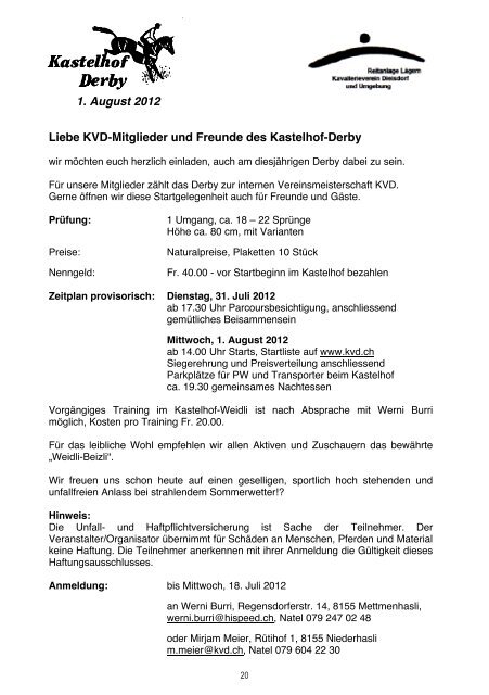 22. April 2012 - KVD-Kavallerieverein Dielsdorf